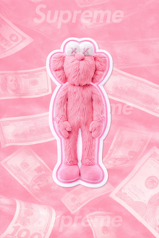 Pink Kaws Supreme Rug