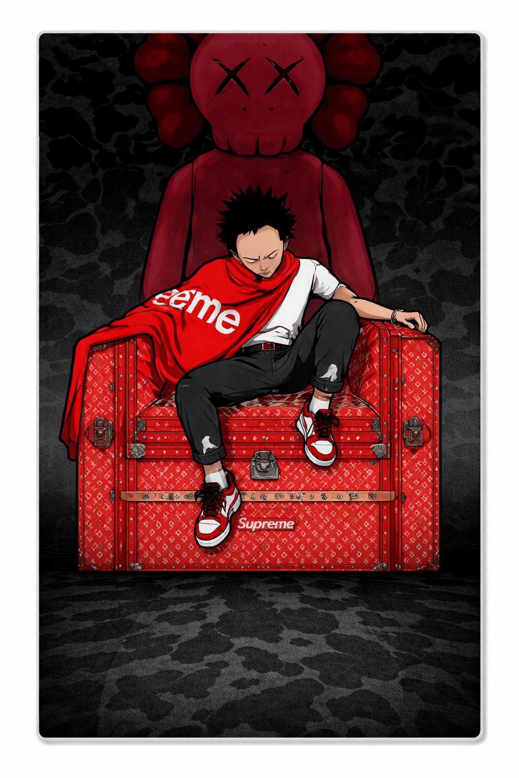 Luffy Kaws x Supreme Rug