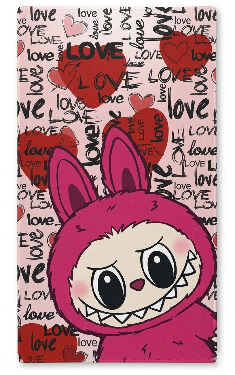 Labubu Love Rug