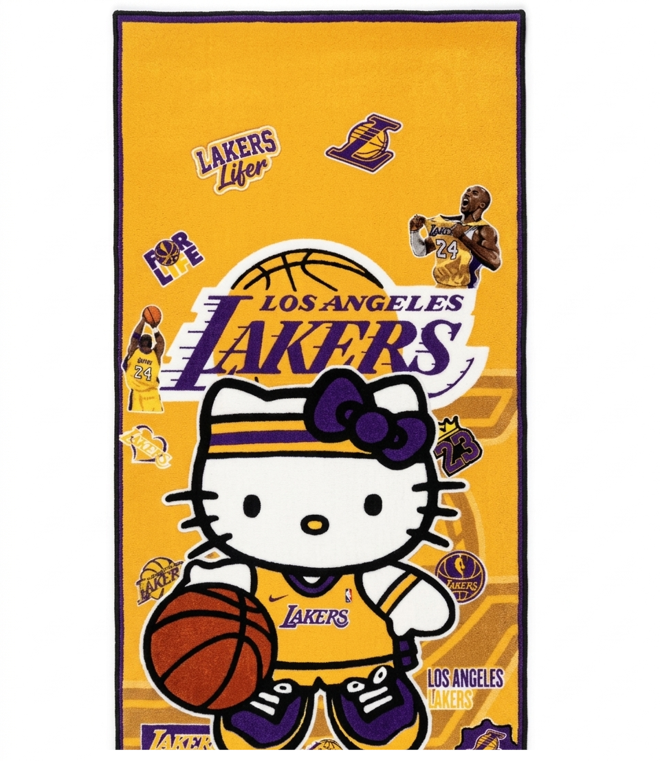 Hello Kitty Lakers Rug