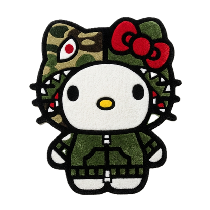 Camo Hello Kitty Rug