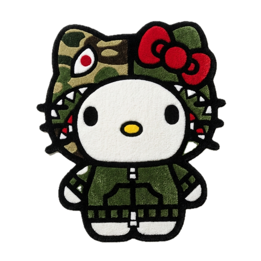 Camo Hello Kitty Rug