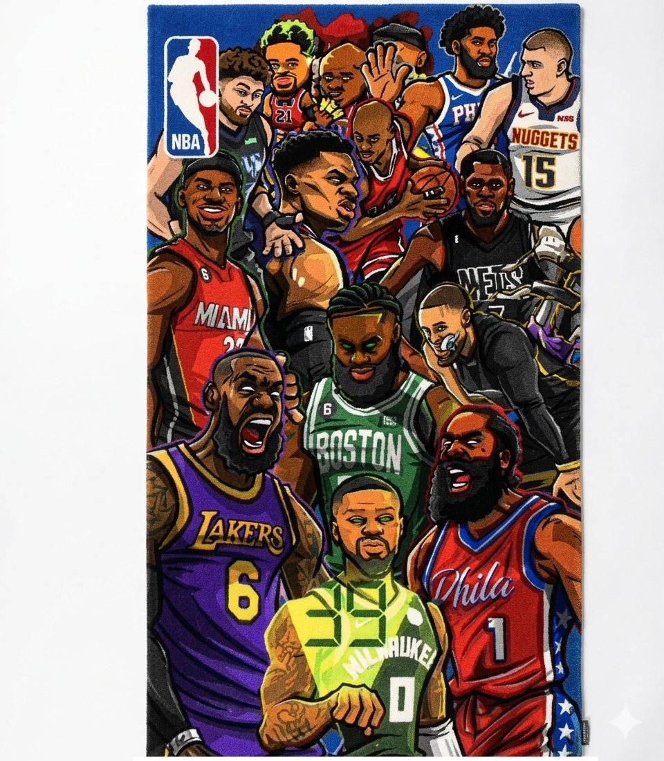 NBA HOF Rug