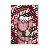 Plaid Kaws Supreme Rug